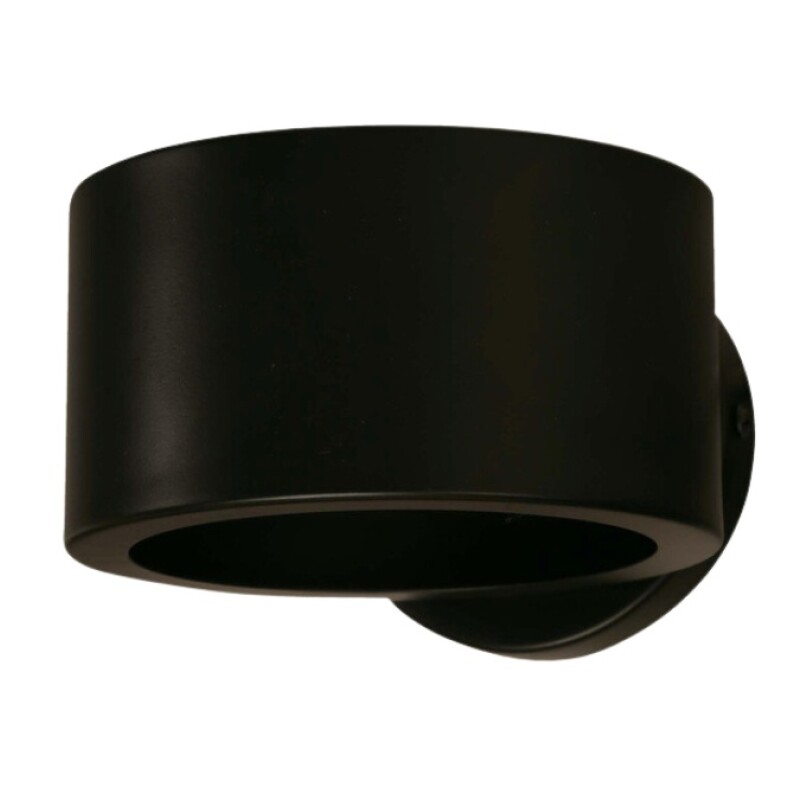 Aplique 1L E27 Negro Difuso