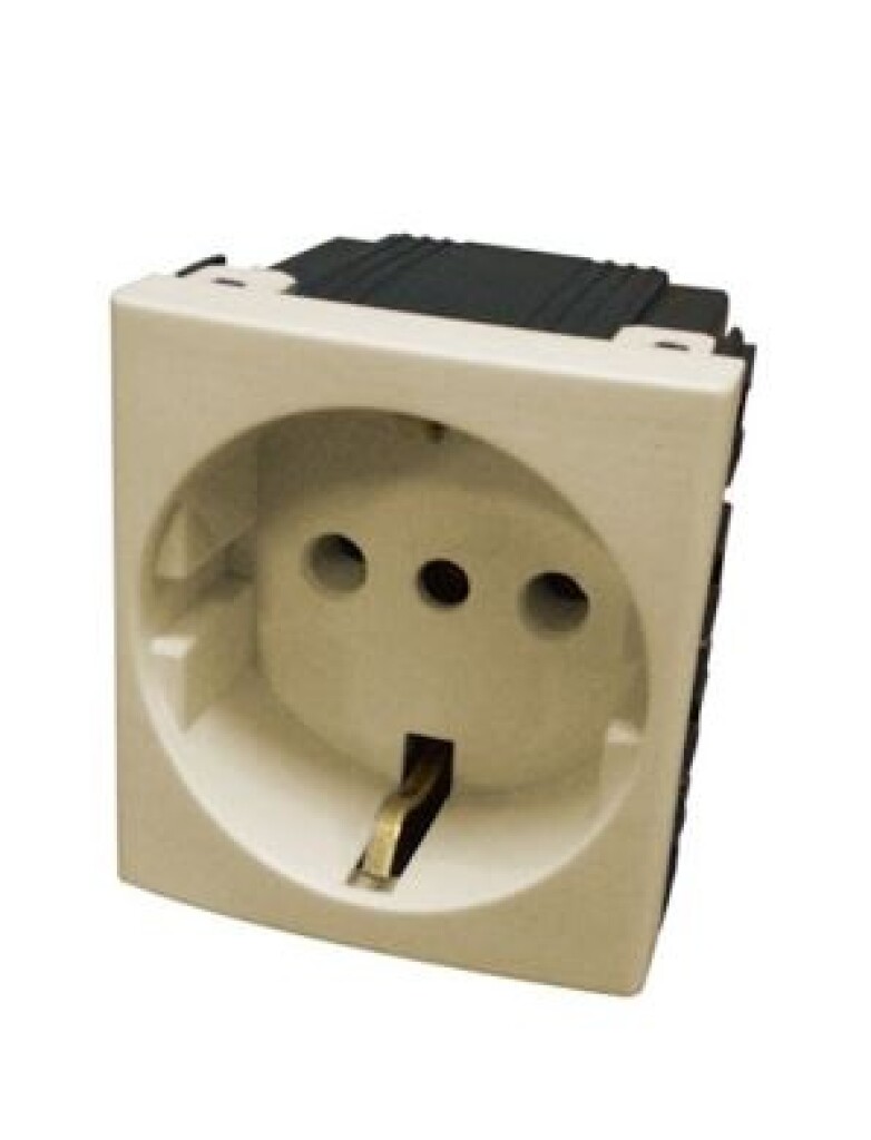 Toma Schuko Marfil Sistema Modular - LM
