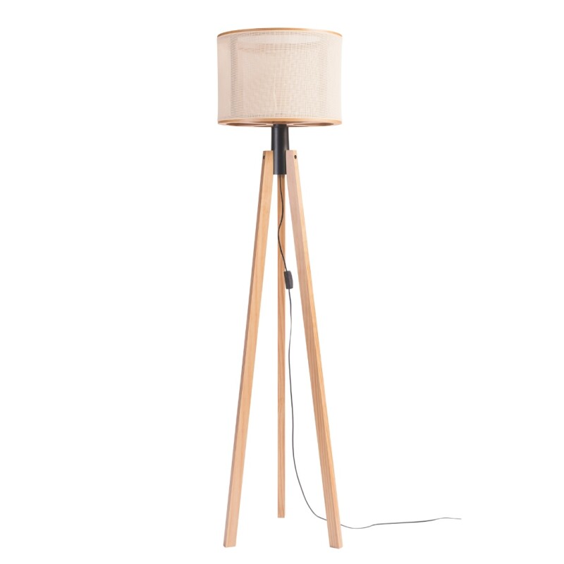 Velador de Pie Tripe Apollo D42CM Castanho