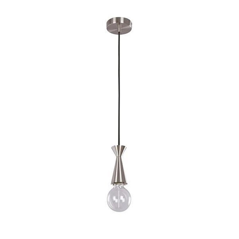 Colgante 1 Luz Pia E27 60W Niquel