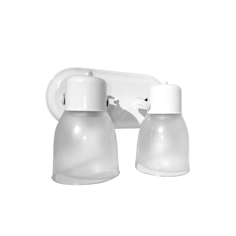 Aplique 2 Luces C/Tulipa Policarbonato Lujan E27 Blanco