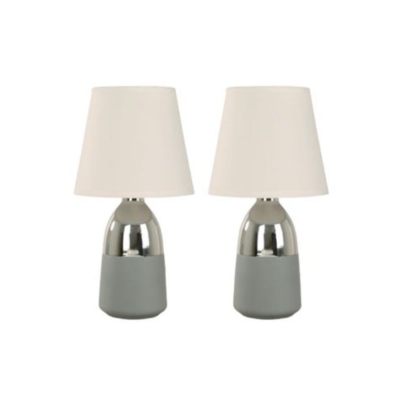 Pack Velador de Mesa Mima Cromo E27