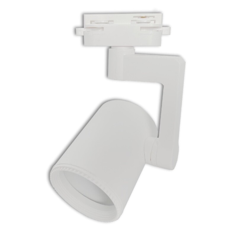 Cabezal P/ Riel Monofasico PAR20 Blanco D80 L115