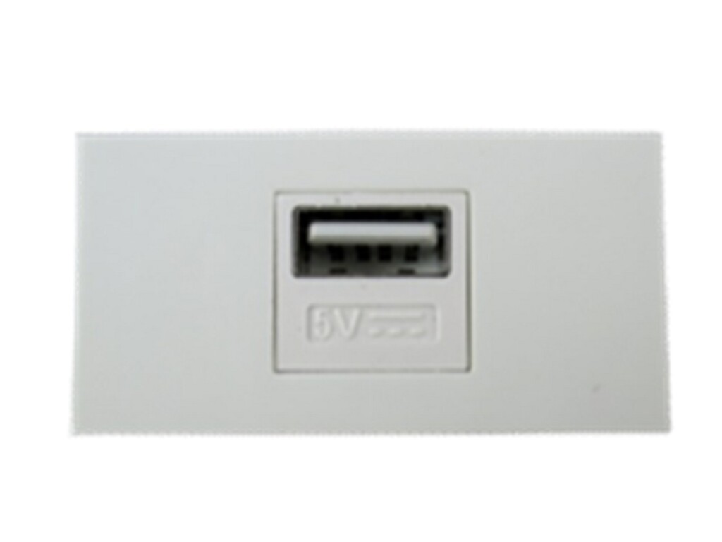 Modulo Toma TV Blanco Pulido