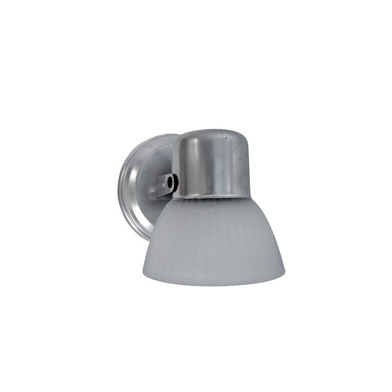 Aplique 1 Luz C/Tulipa Satinada Plata E27