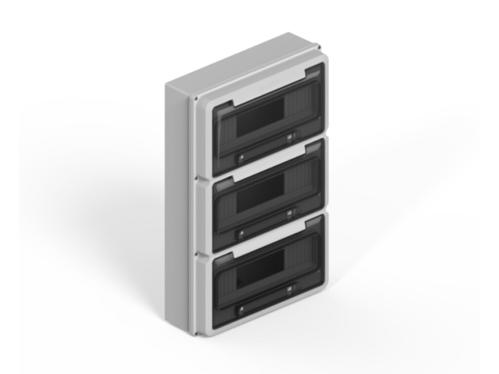 Tablero Ext. IP65 p/36 polos DIN - Gris GENROD
