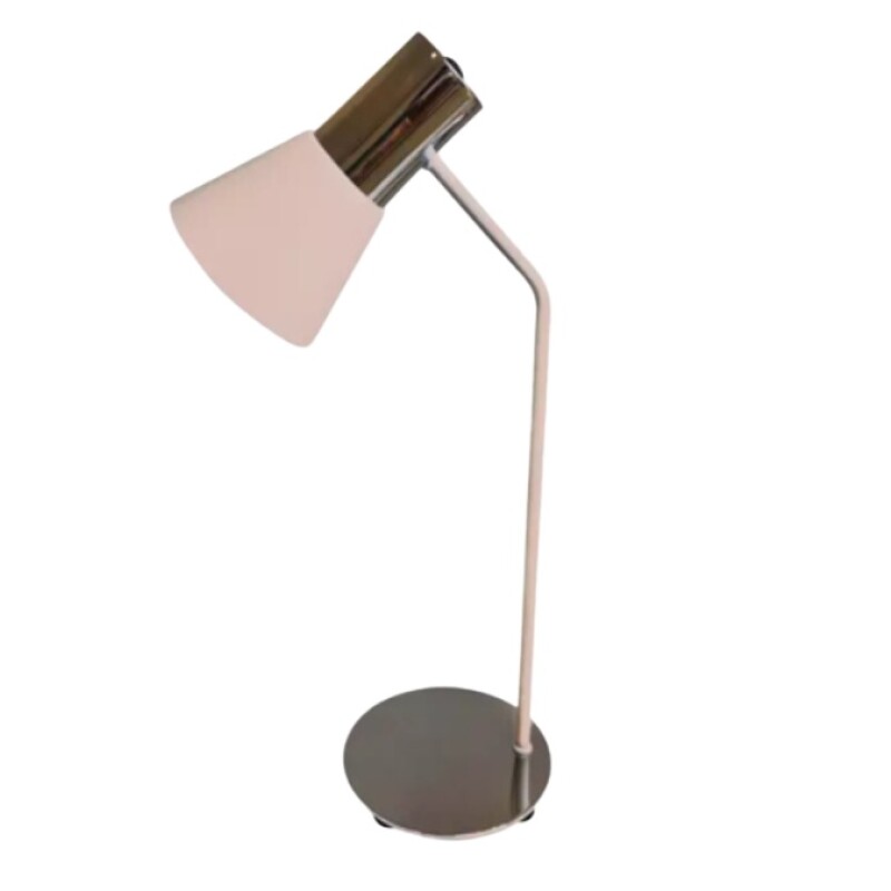 Velador de Mes Ostende Rosa E27 con Cromo
