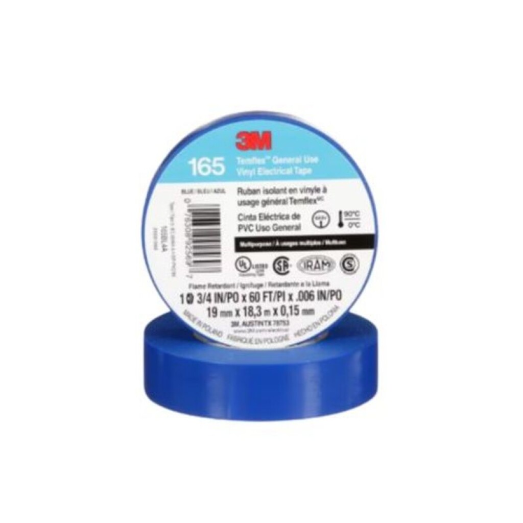 Cinta Aisladora Temflex 165 Azul 19MM X 18M