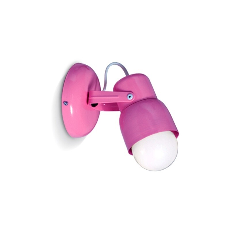 Aplique 1 Luz Carilo E27 Rosado