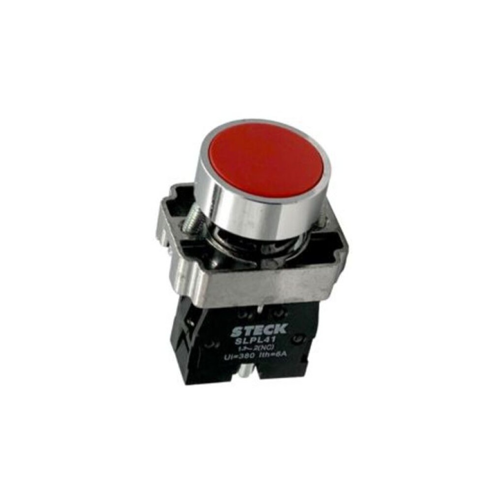 Cabezal P/ Pulsador Met. Rojo 22MM