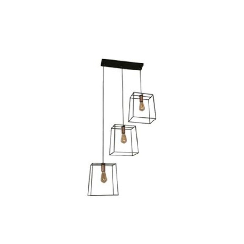 Colgante Cube 3L E27 Negro 31CM